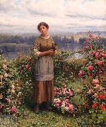 Julia Gathering Roses, Daniel Ridgeway Knight